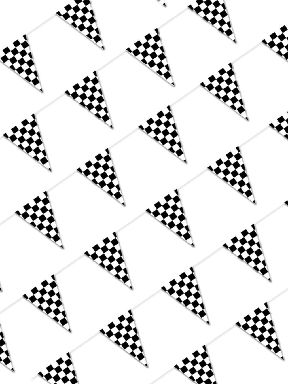 100ft Black and White Checkered Flag Banner